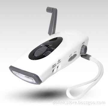 Multifunction Crank Dynamo LED Flashlight